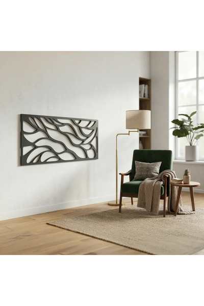elanova.tr Soyut Desenli Duvar Tablosu MDF Lazer Kesim Modern Minimal Estetik...