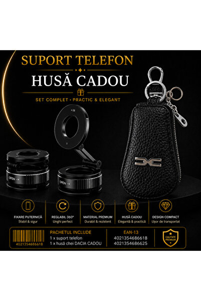 OEM Suport Telefon Magnetic Reglabil 360°, Pliabil, Design Premium + Husă Che...