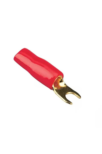 ACV Fork Terminal Lug M4 20mm2 Gold-plated Insulated Red 30.4420-02