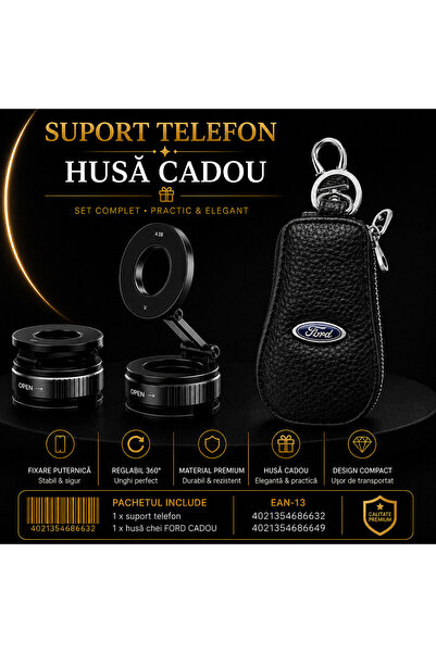 OEM Suport Telefon Magnetic Reglabil 360°, Pliabil, Design Premium + Husă Che...