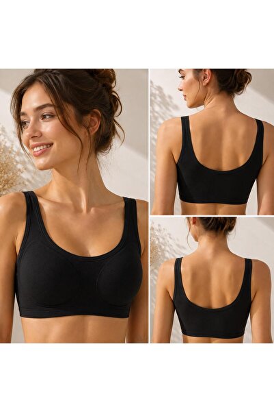 Softwearr Women's Laser Cut Underwire-Free, Support-Free, No-Clip, Genş Strap...