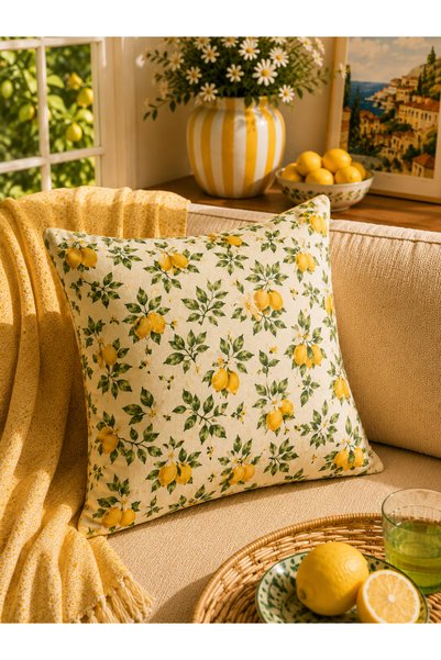 Nari Collections Patterned 1 Piece Throw Pillow Cover 43X43 cm Suede Fabric Decorative Pillowcase with Hidden Zipper (Double-Sided Printed)