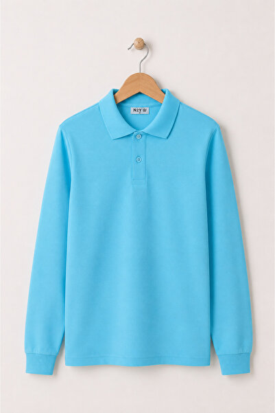 Çelix Kids Boys' Polo Collar Long Sleeve School T-Shirt - Cotton Breathable F...