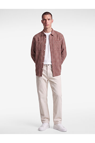 Koton Classic Collar Cotton Long Sleeve Checkered Shirt