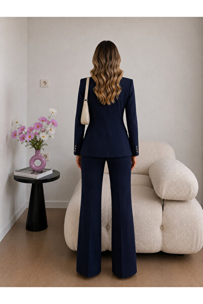 Ekim Store Simli Biyeli Ceket Pantolon İkili Blazer Takım