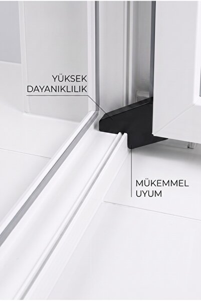 3dfabrick Siyah PVC Pencere ve Kapı Sabitleyici ekstra dayanıklı Stoper - Rüzgar Önleyici Cam Tutucu
