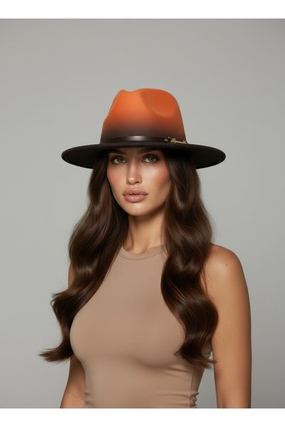 Gigi Luxe Шапка Федора Трилби със специален дизайн, регулируема каубойска Три...
