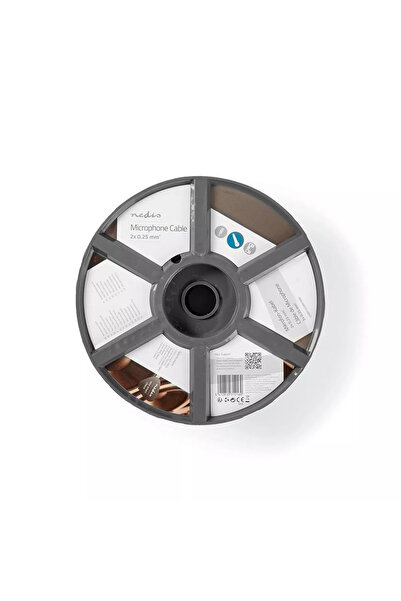 Nedis Καλώδιο Μικροφώνου 2x0.25mm² Χαλκός OFC Μαύρο CABR1525BK1000