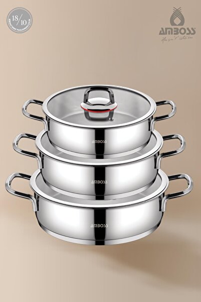 Amboss Toscana 6 Piece Stainless Steel Flat Cookware Set