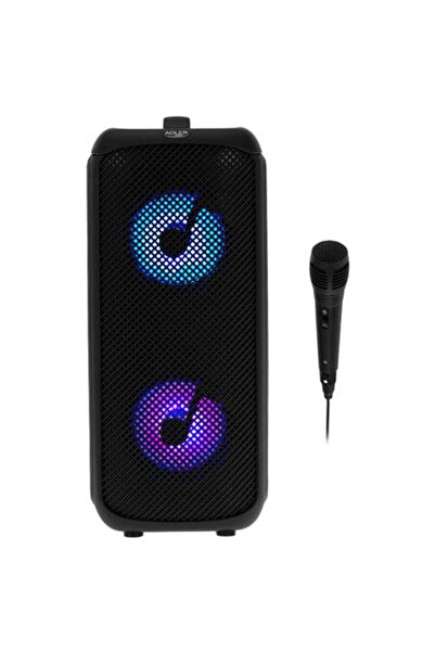 adler Boxa portabila Karaoke, AD 1903, Bluetooth, Miocrofon, LED RGB, 2x5W, 1...