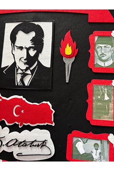 damlakidsmoda Atatürk köşesi siyah zeminli pano