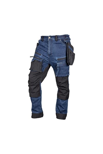 NEO Pantaloni de lucru din denim cu întărituri din Cordura, albastru marin, m...