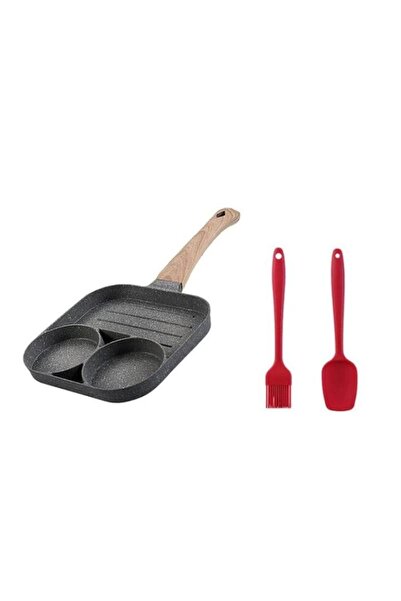 Generic Tigaie antiaderentă cu 3 compartimente, din aluminiu