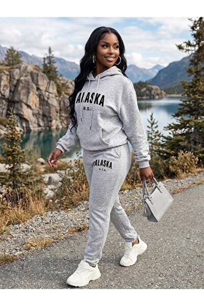 WOODROFFE Unisex Alaska Oversize Hooded Tracksuit Set Loose Fit