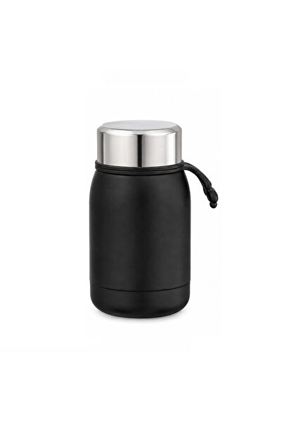 wei Mini termos, rezistent la scurgeri, inox+PVC, negru, 220 ml