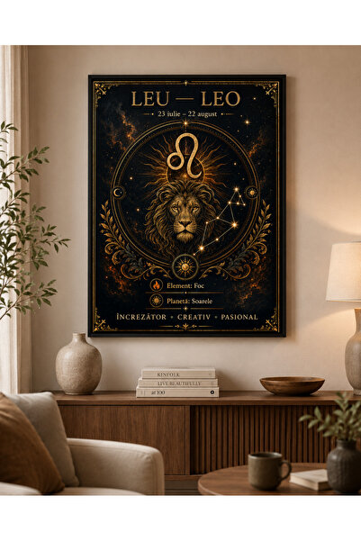 Miutic Print Studio Tablou Zodia Leu – Leo, Tablou Zodiacal Decorativ