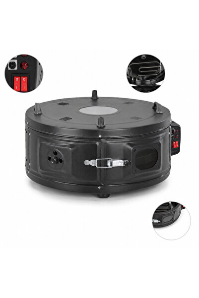 Zilan Round Electric Oven 37 L, Enamel Interior, Front Window, Thermostat, Ro...