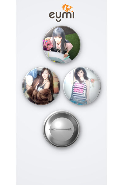 Eymi Design AESPA KPOP Grubu Kiss N Tell Albüm 3'lü Metal Rozet Seti 58mm İğn...