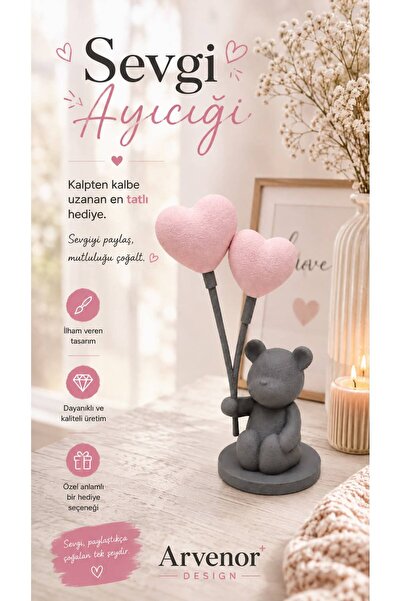 Sevgi Ayıcığı | 15cm | Oyuncak Fİgür | 3D Baskı
