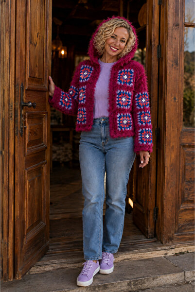 Generic Brand Ydr Tasarim Rabbit Hair, Cotton Thread Cardigan