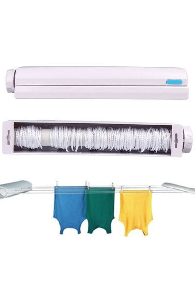 Generic Uscător de rufe retractabil cu fire, lungime 3,75 m