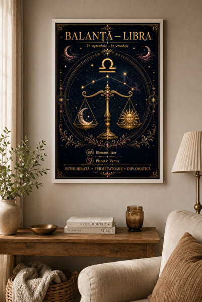 Miutic Print Studio Tablou Zodia Balanță – Libra, Tablou Zodiacal Decorativ
