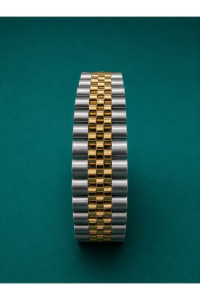 Stainless steelss Premium Two Tone 100% Full Stainless Steel Jubilee Model Watch Band 22mm