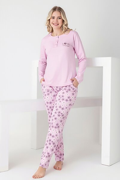 PİJAMANGEL Γυναικεία Πιτζάμα "Pijamangel" PINK LOVE