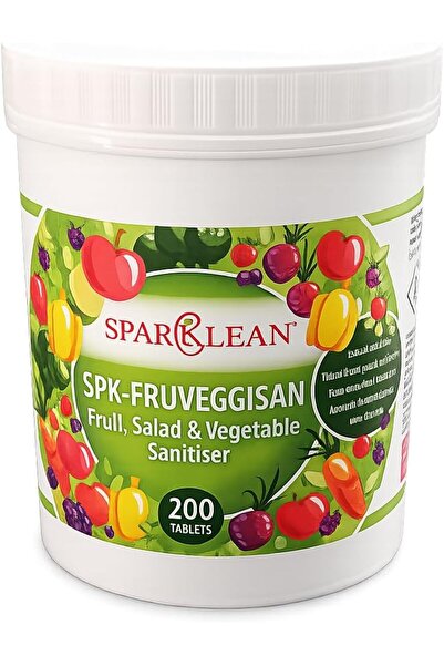 SPARKLEAN FRUVEGGISAN Fruit, Salad & Vegetable Sanitiser Tablets, 200 Tablets...