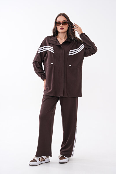 Mega Life Striped Detail Oysho Zippered Suit