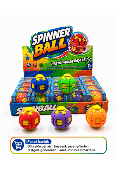 PONİKİDO Spinner Ball Dönen Renkli Beceri ve Eğlence Topu 3+ Yaş Çocuk Oyunca...
