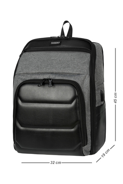 GALB LEATHER Barberri Lisansli Usb Kablolu Laptop Korumali Sirt Cantasi
