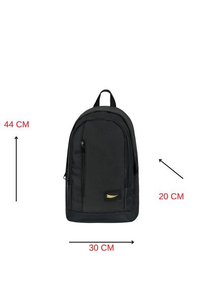 GALB LEATHER Unisex Black Sports Backpack Cod 230