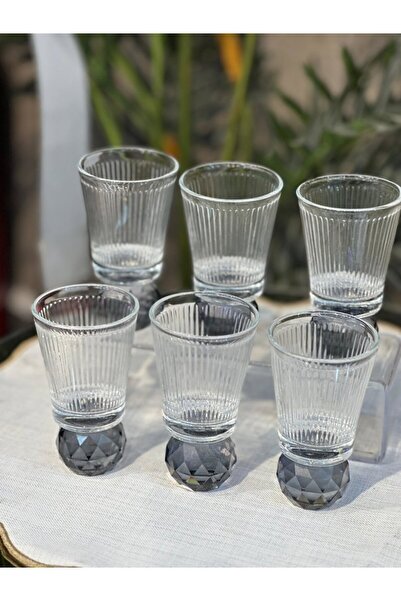 Hinora Crystal Bulk Wicker Model Set of 6 Coffee Water Glasses Presentation G...