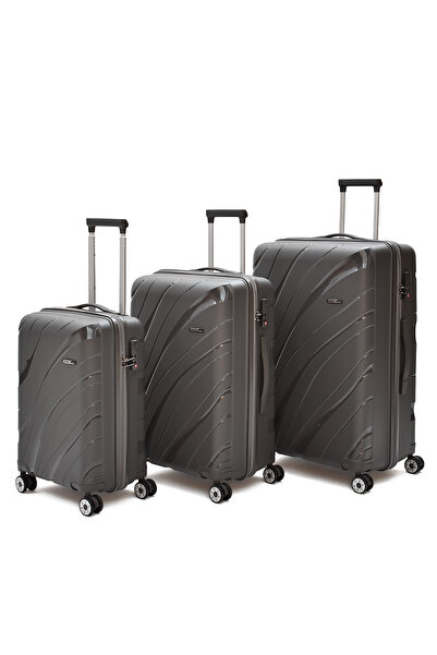 ÇÇS 3’lü Polipropilen Kırılmaz Valiz Seti – Sessiz 360° Tekerlekli Dayanıklı ...