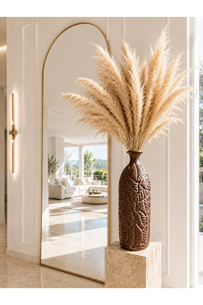 Lui Tasarım Vase Home Decoration Floor Vase Leaf Pattern Pampas,Vartificial, ...