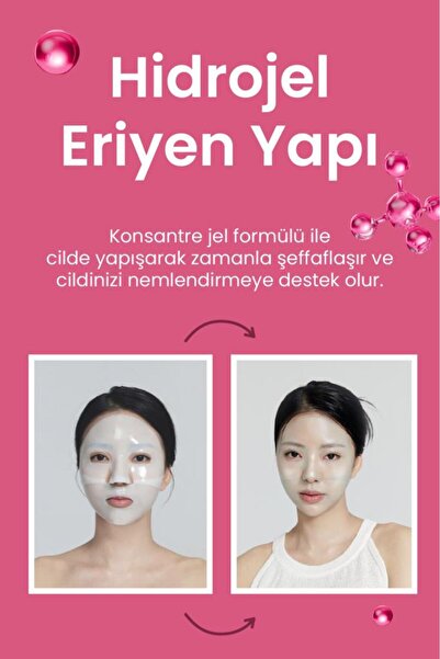 Dermal Seoul Face NAD+ Peptid Hidrojel Canlandırıcı Nemlendirici Eriyen Kore Maskesi 34 gr.