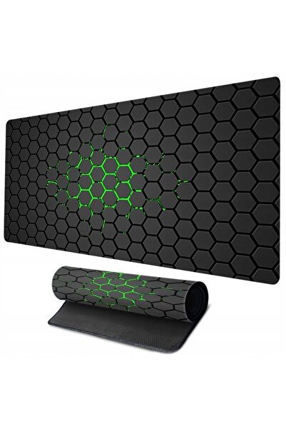 Sellsa Shop Gaming mousepad XXL, 80 × 30 cm, black/green