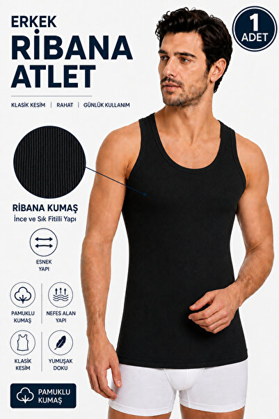 Alıç Men's Ribana Classic Undershirt 0102 (Tutku Authorized Seller) - 100% Co...