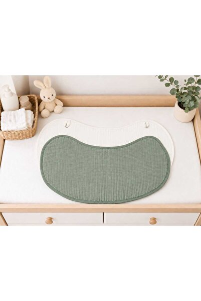 lalin Shoulder Diapers for Babies 8-Layer White and Green Double Set