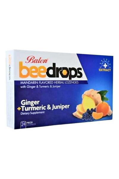 Balen BEEDROPS BeeDrops Mandarin Flavored Herbal Lozenges with Ginger, Turmer...
