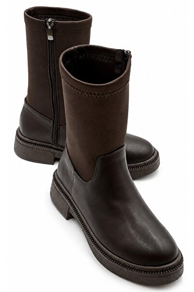 İX Marigold Women's Stretch Knitwear Sock Boots Flat Zippered Boots
