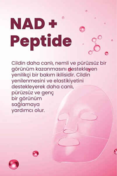 Dermal Seoul Face NAD+ Peptid Hidrojel Canlandırıcı Nemlendirici Eriyen Kore Maskesi 34 gr.