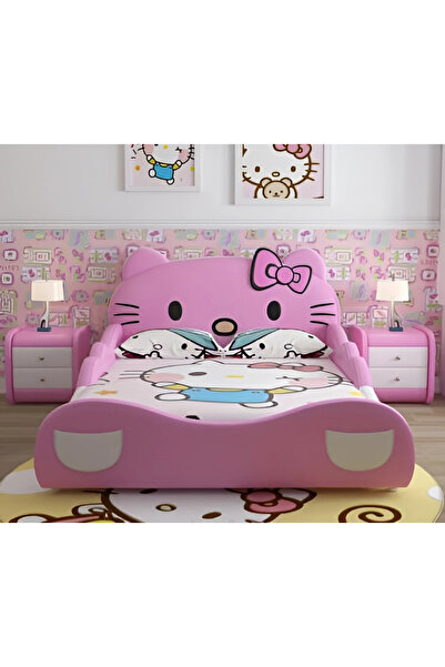 PalmirAtic Pink Kitty Temalı Baza ve Başlık Seti
