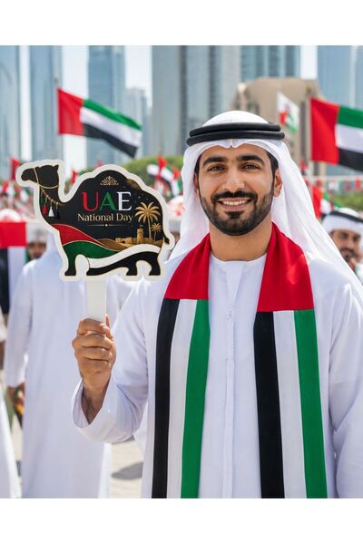 Generic UAE National Day 2026 Camel Silhouette Photo Prop – 5mm Forex Board