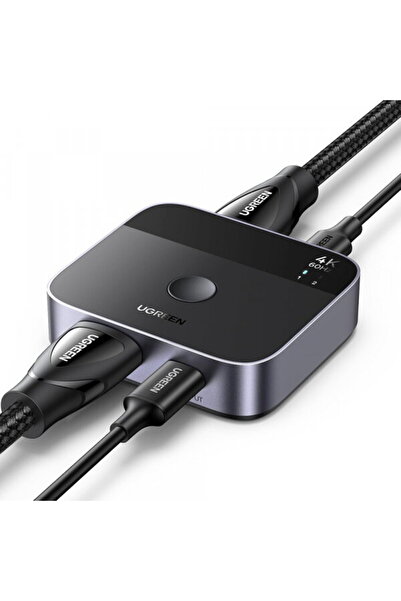 Ugreen Διακόπτης βίντεο HDMI / USB-C AW503 (55452), Ανάλυση 4K στα 60Hz, Γκρι