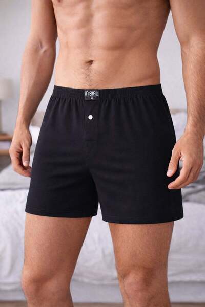 Aytuğ&Mısırlı Egyptian Men's Cotton Ares Shorts Boxer Black