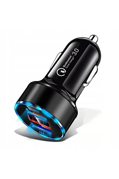 Koanni Încărcător auto LED rapid 3.1A QUICK CHARGE 3.0 la8_BLACK