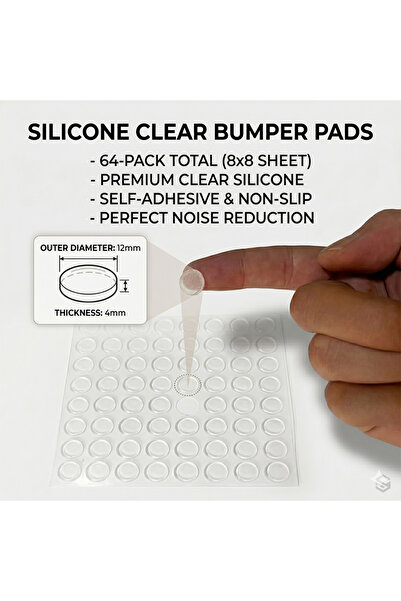 Choice10 OD12X4mm 64PCS 100Pcs Soft Silicone Rubber Anti Slip Bumpers Feet Pa...