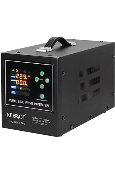 Kemot UPS Thermal Power Plants URZ3406-LFP4, Sinus PUR, 1000 VA, 700 W, 12 V,...